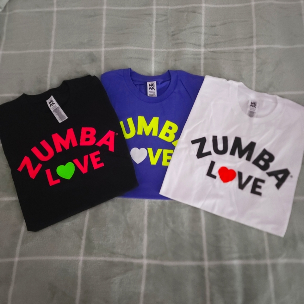 Zumba Love T-Shirt - Black, Blue, White